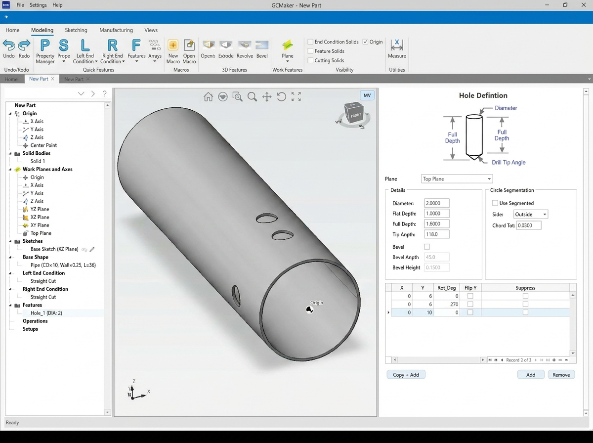 GCmaker Holes and Slots Feature